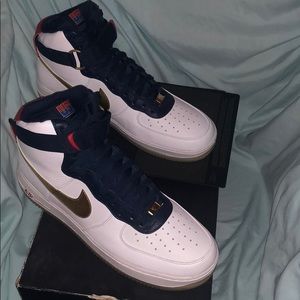 Air Force 1 HI USA white/gold/navy